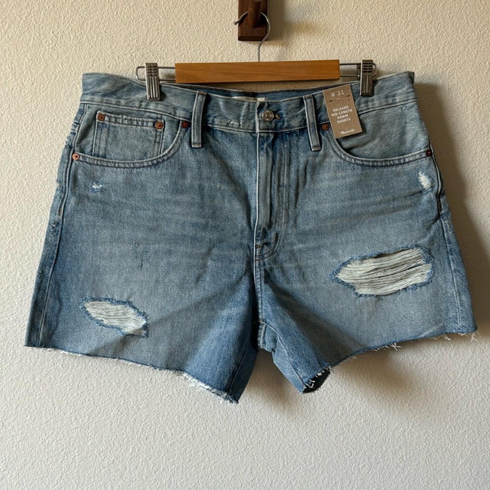 Madewell Relaxed Mid-Length Denim Shorts size 31